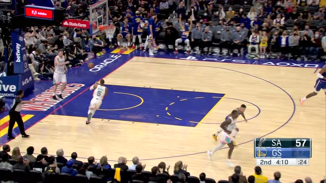 【2021年12月05日 马刺vs勇士集锦】关键时刻还的看嘴哥 维金斯精准三分再次命中