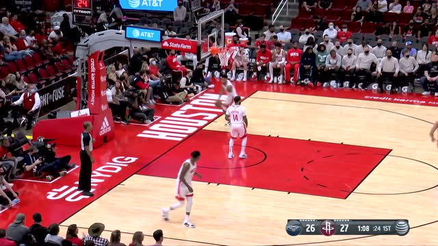 【2021年12月06日 鹈鹕vs火箭集锦】沃克脑后长眼回手妙传 埃尔南戈麦斯守株待兔顺势起跳暴扣虐筐