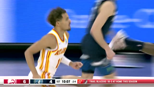 【2021年12月07日 老鹰vs森林狼集锦】手感火热！特雷杨大空位三分稳稳命中