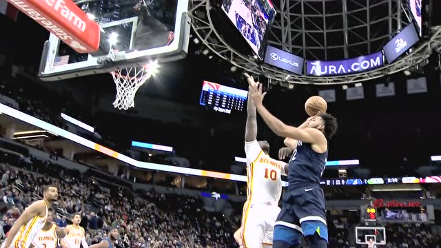 【2021年12月07日 老鹰vs森林狼集锦】请你吃火锅！唐斯遭老队员吉昂大帽