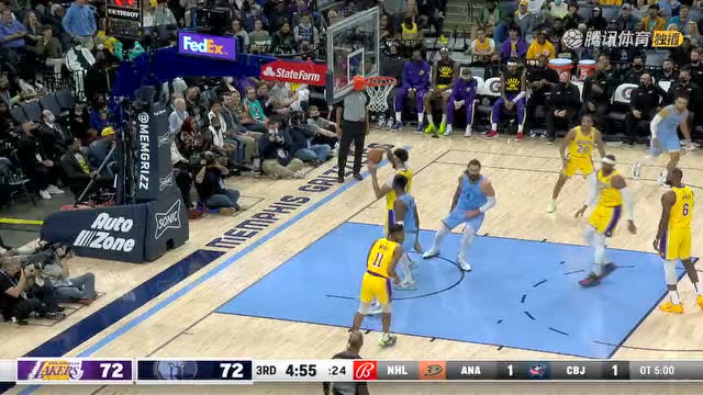 【2021年12月10日 湖人vs灰熊集锦】湖人95-108灰熊 詹姆斯生涯里程悲 灰熊成功复仇湖人