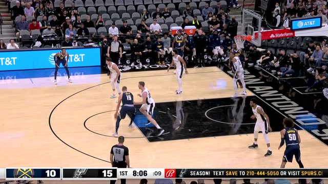 【2021年12月10日 掘金vs马刺集锦】约老师也开始发力 转身过人把球放进