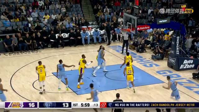 【2021年12月10日 湖人vs灰熊集锦】琼斯神仙高抛打板 贝恩梅尔顿连砍5分