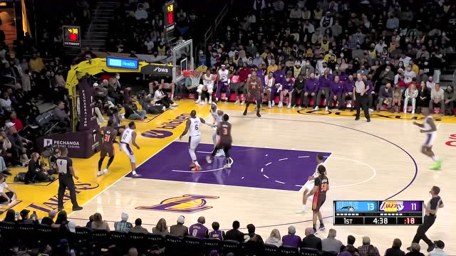 【2021年12月13日 魔术vs湖人集锦】詹姆斯运球失误 罗斯眼疾手快反击一条龙建功