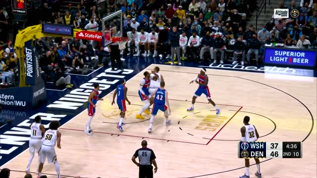 【2021年12月14日 奇才vs掘金集锦】我早就看到你了 约基奇转身吊角妙传