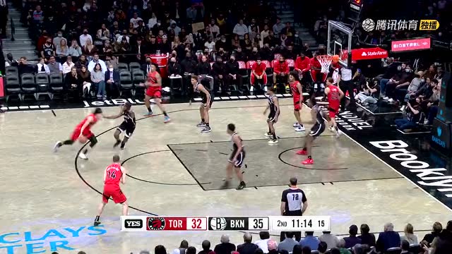 【2021年12月15日 猛龙vs篮网集锦】夏普犹如铜墙铁壁！弗林杀入篮下惨遭无情大帽