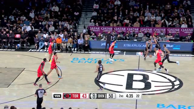 【2021年12月15日 猛龙vs篮网集锦】异曲同工之妙 杜兰特和西亚卡姆相互answer空接配合