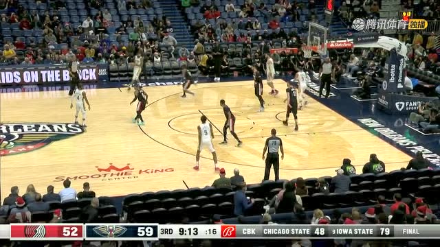 【2021年12月22日 开拓者vs鹈鹕集锦】开花就完事了 哈特突破上篮底线发炮