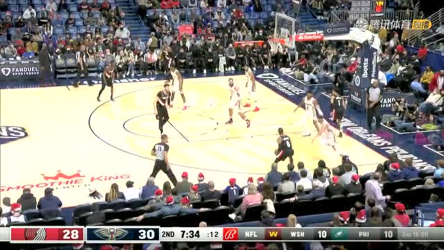 【2021年12月22日 开拓者vs鹈鹕集锦】考文顿翻身抛射幸运球 利拉德晃飞对手命中三分