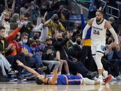 库里全场三分球14中8！追梦：我认为在这个世界上没人能防得住库里