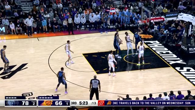 【2021年12月28日 灰熊vs太阳集锦】有你护筐我也不怕！蒂利滑翔起飞单臂隔扣史密斯