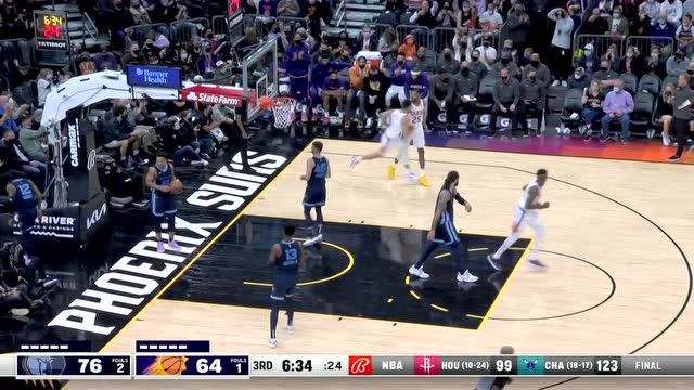 【2021年12月28日 灰熊vs太阳集锦】两位急先锋勇往直前 布里奇斯抛投+布克反击上篮连取4分