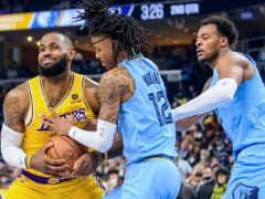 吃饭睡觉打老詹？莫兰特生涯三次40+得分 两次面对詹姆斯