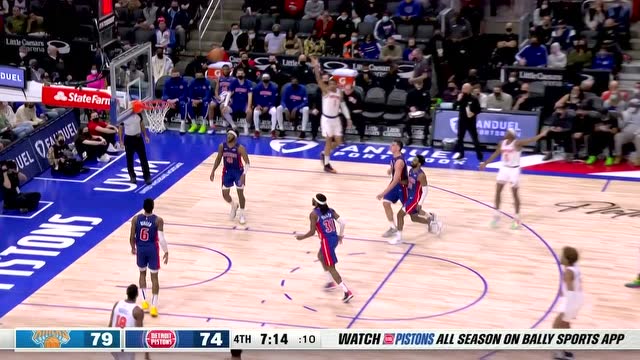 【2021年12月30日 尼克斯vs活塞集锦】弹道无需修正！奎克利三分一发入魂