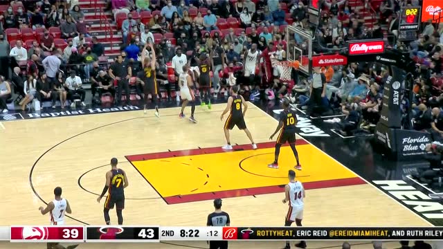 【2022年01月15日 老鹰vs热火集锦】吉昂：专治花里胡哨！希罗晃出破绽分球戴德蒙无奈被帽