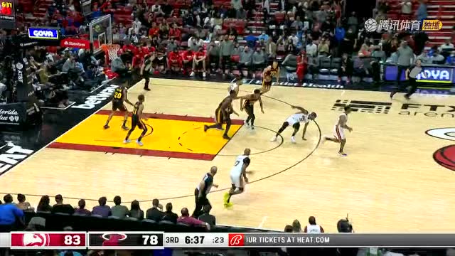 【2022年01月15日 老鹰vs热火集锦】开罐可乐庆祝一下！ 科林斯追身三分一杆进洞