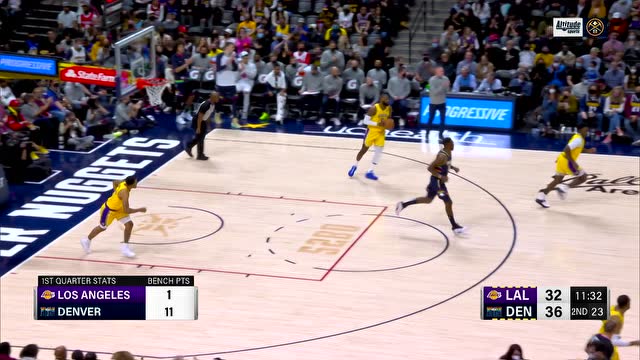 【2022年01月16日 湖人vs掘金集锦】仙人指路击地妙传 坎帕佐击地助飞格林双臂扣篮