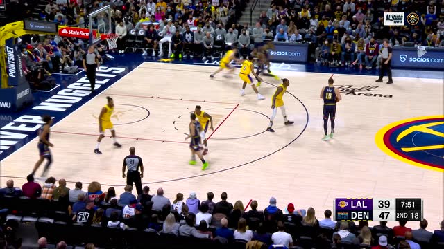 【2022年01月16日 湖人vs掘金集锦】得分能力简直爆炸 海兰德里突外投连砍8分