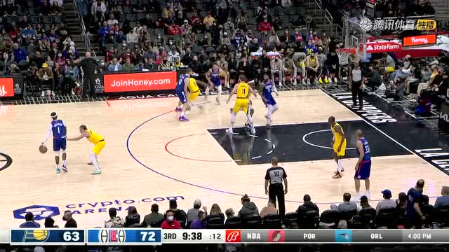 【2022年01月18日 步行者vs快船集锦】都退后我要发力了 巴图姆两记三分不讲理