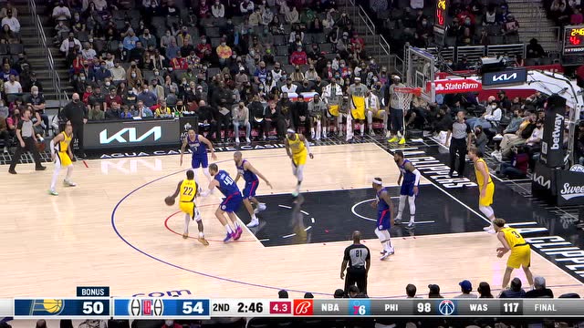 【2022年01月18日 步行者vs快船集锦】步行者133-139快船 巴图姆32分球队险胜