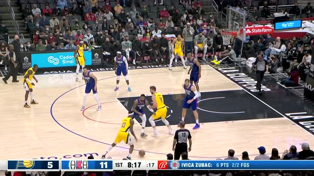 【2022年01月18日 步行者vs快船集锦】欧洲内战丝毫不虚 小萨顶开祖巴茨打进