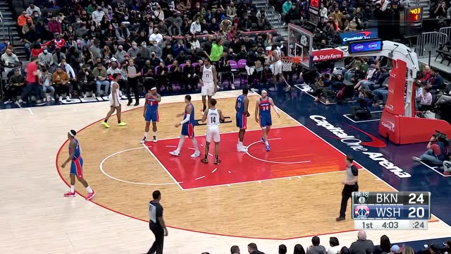 【2022年01月20日】篮网vs奇才第1节中文解说回放