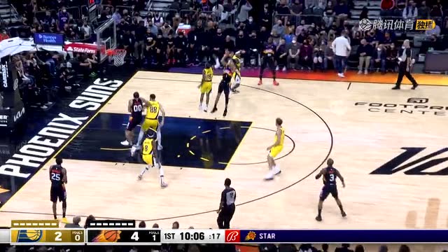 【2022年01月23日 步行者vs太阳集锦】布里奇斯环形突破上篮 布克骑马射箭打停对手