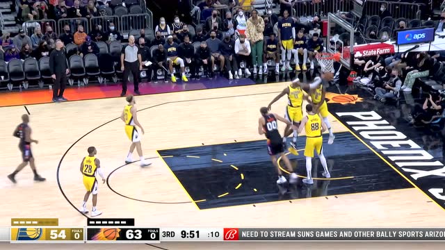 【2022年01月23日 步行者vs太阳集锦】麦基销魂上反篮 布里奇斯空接保罗致命中距离