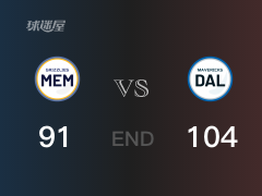 【战况】NBA常规赛：全场战罢，独行侠104-91战胜灰熊，东契奇37+11+9
