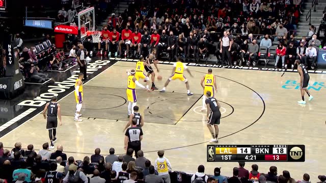 【2022年01月26日】NBA常规赛：湖人vs篮网第1节中文解说回放