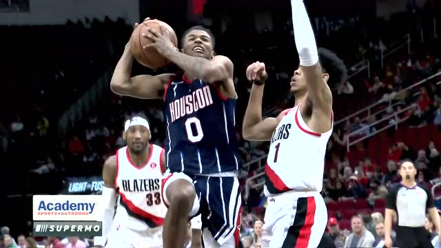 【2022年01月29日 开拓者vs火箭集锦】投不进就改突破 格林闪开防守极限低手挑篮