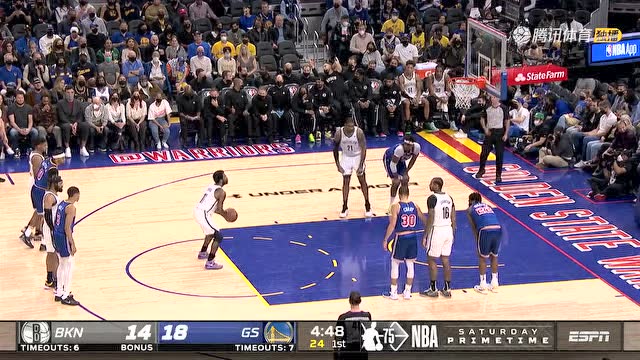 【2022年01月30日 篮网vs勇士集锦】巨星就有巨星待遇 欧文罚篮遭金州主场球迷狂嘘