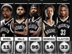 第三节末段篮网轰出22-4攻势 抹平分差