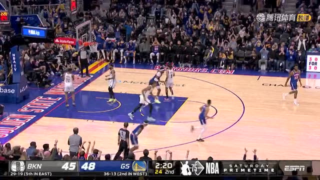 【2022年01月30日 篮网vs勇士集锦】徒手摊鸡蛋的手感 奥拓小波特连续三分开火