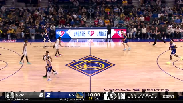 【2022年01月30日 篮网vs勇士集锦】羽雕弓长翎箭 汤神追身三分极限命中