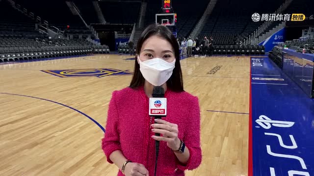 【2022年01月30日 篮网vs勇士集锦】勇士队赛前训练：孟超现场观察、科尔谈格林作用，球队新人谈与克莱融合