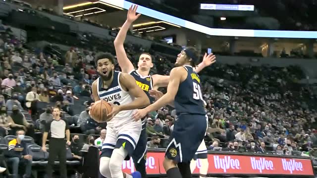 【2022年02月02日 掘金vs森林狼集锦】力量与运气缺一不可 唐斯挂着戈登打成神仙2+1