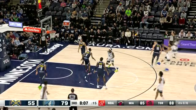 【2022年02月02日 掘金vs森林狼集锦】这就是投射中锋的时代 唐斯约老师互飚三分