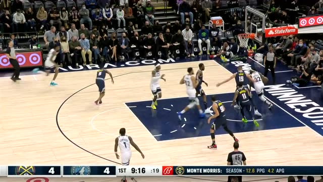 【2022年02月02日 掘金vs森林狼集锦】贝弗利绕圈调动掘金防线 喂饼范德比尔特声东击西