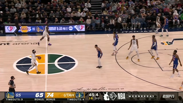 【2022年02月10日 勇士vs爵士集锦】路线早已规划好！普尔击地助飞库明加腾空劈扣