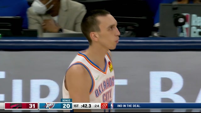 【2022年02月10日 猛龙vs雷霆集锦】范弗利特vs雷霆集锦 狂砍21分6助攻 命中6记三分