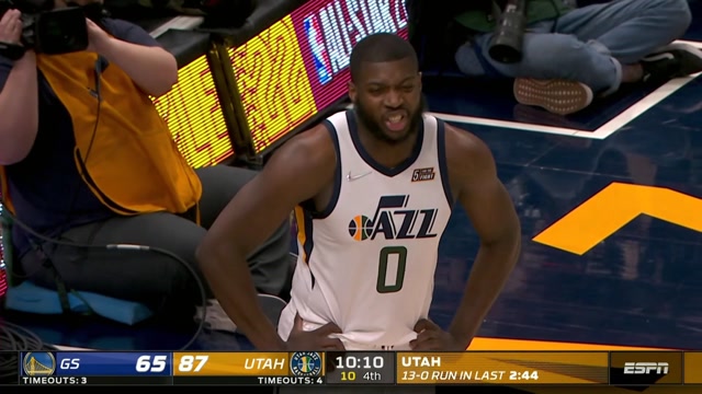 【2022年02月10日】NBA常规赛：勇士vs爵士第4节中文解说回放