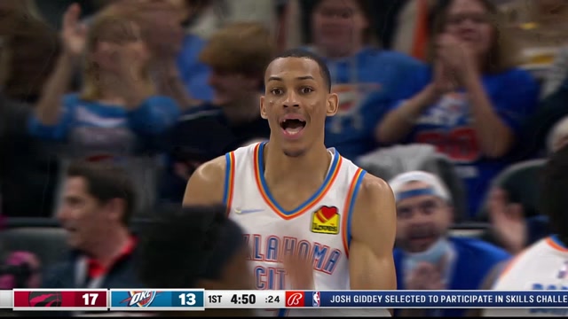 【2022年02月10日 猛龙vs雷霆集锦】猛龙117-98雷霆 猛龙首发全部上双 豪取7连胜