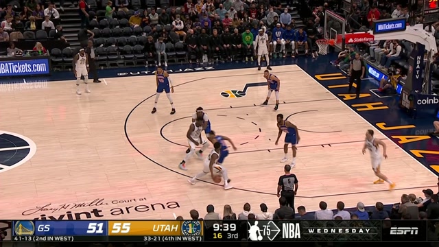 【2022年02月10日】NBA常规赛：勇士vs爵士第3节中文解说回放