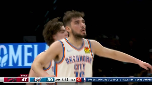 【2022年02月10日 猛龙vs雷霆集锦】帅小伙的超远三分 杰洛姆三分两步远抬手就扔三分稳稳命中