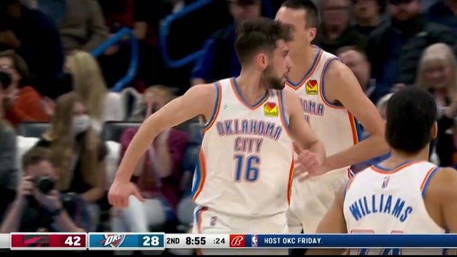 【2022年02月10日 猛龙vs雷霆集锦】打球的球商很重要 杰洛姆点飞防守人再轻轻放进