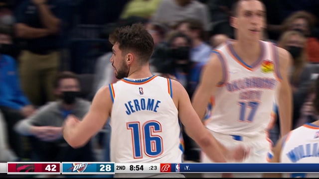 【2022年02月10日 猛龙vs雷霆集锦】猛龙vs雷霆精华回放 猛龙首发全部上双 豪取7连胜