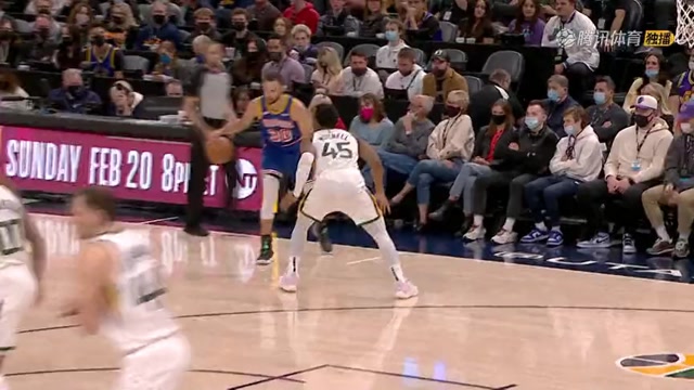 【2022年02月10日 勇士vs爵士集锦】当我不存在？安德森突破单打惨遭阿祖布伊克抡臂大帽