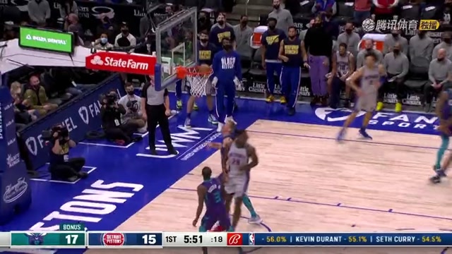 【2022年02月12日 黄蜂vs活塞集锦】一防一攻稳坐十佳球！斯图尔特后场贴脸大帽前场上篮终结