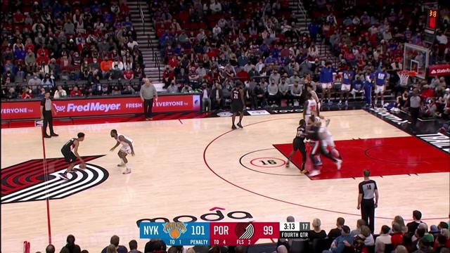 【2022年02月13日 尼克斯vs开拓者集锦】简直就是神仙打架！伯克斯西蒙斯互飚高难度三分